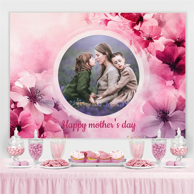 Backdrops For Mother's Day Vintage Rose Floral Personalised Backdrop UK CSH3-145