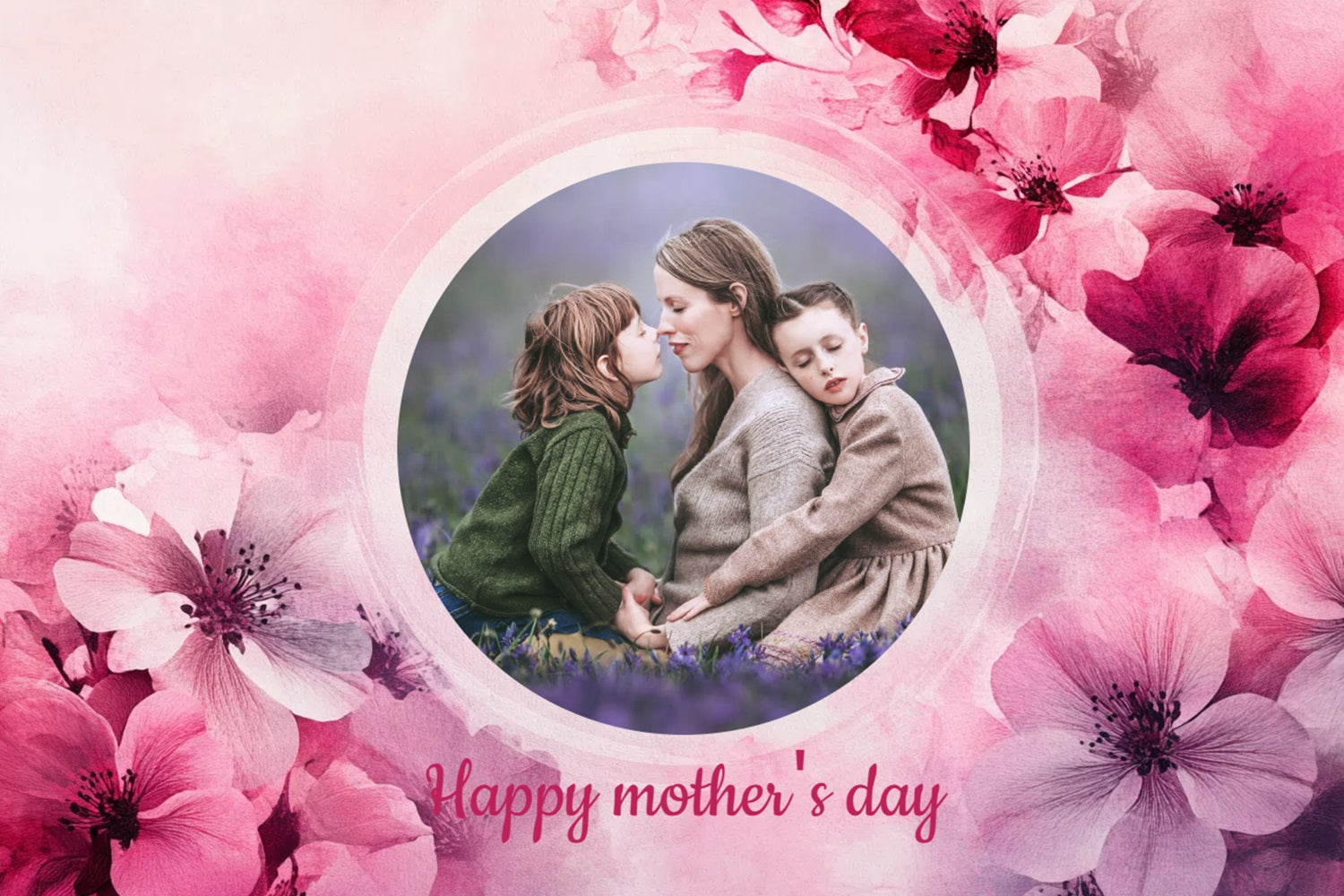 Backdrops For Mother's Day Vintage Rose Floral Personalised Backdrop UK CSH3-145