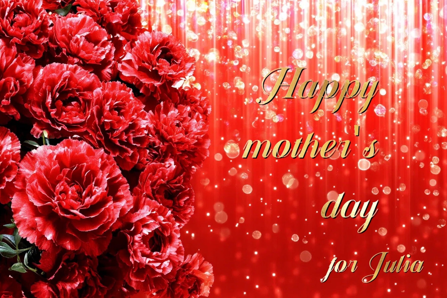 Mothers Day Photo Backdrops Red Carnation Glitter Custom Backdrop UK CSH3-156