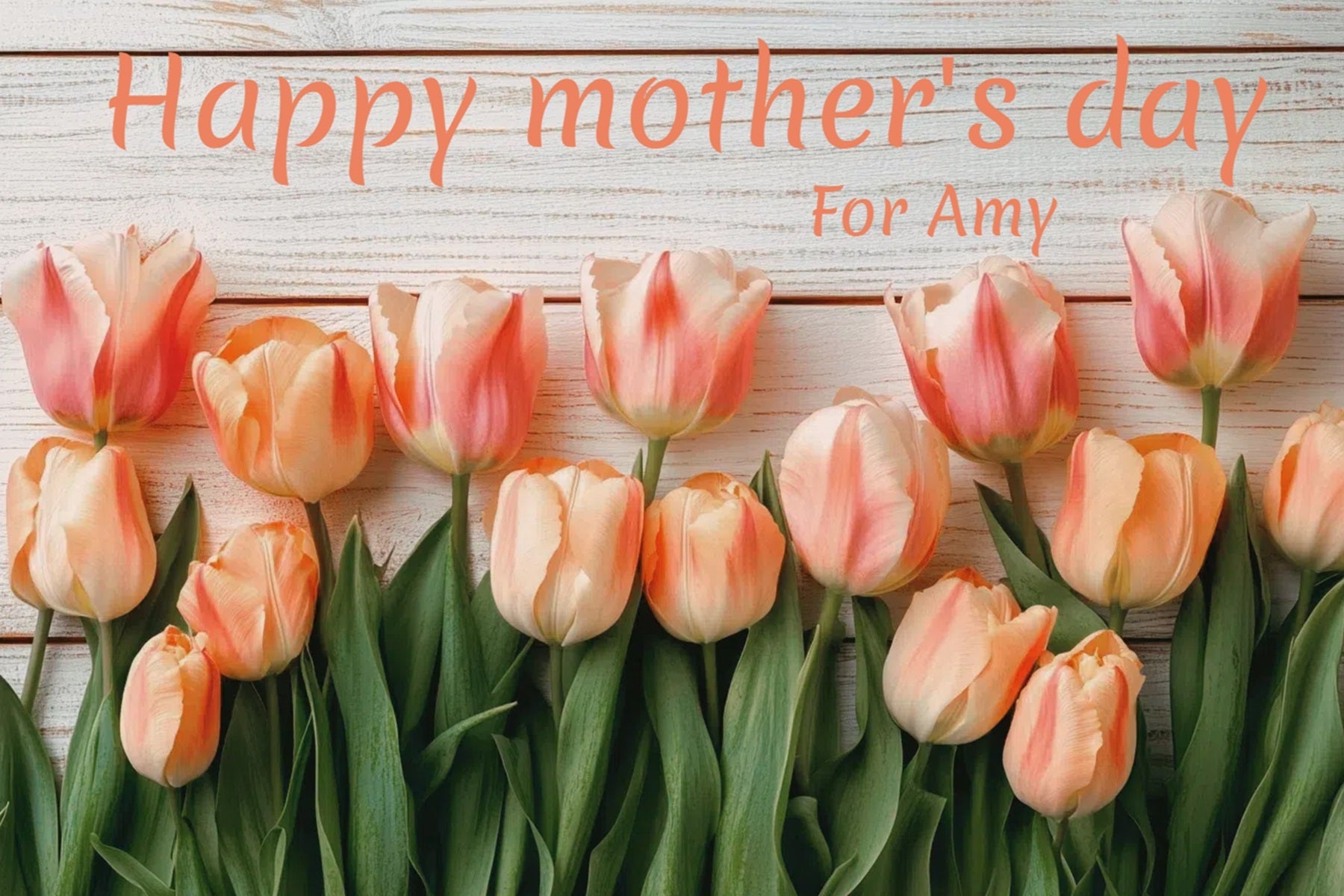 Mothers Day Backdrop Wooden Board Tulip Customized Backdrop UK CSH3-161