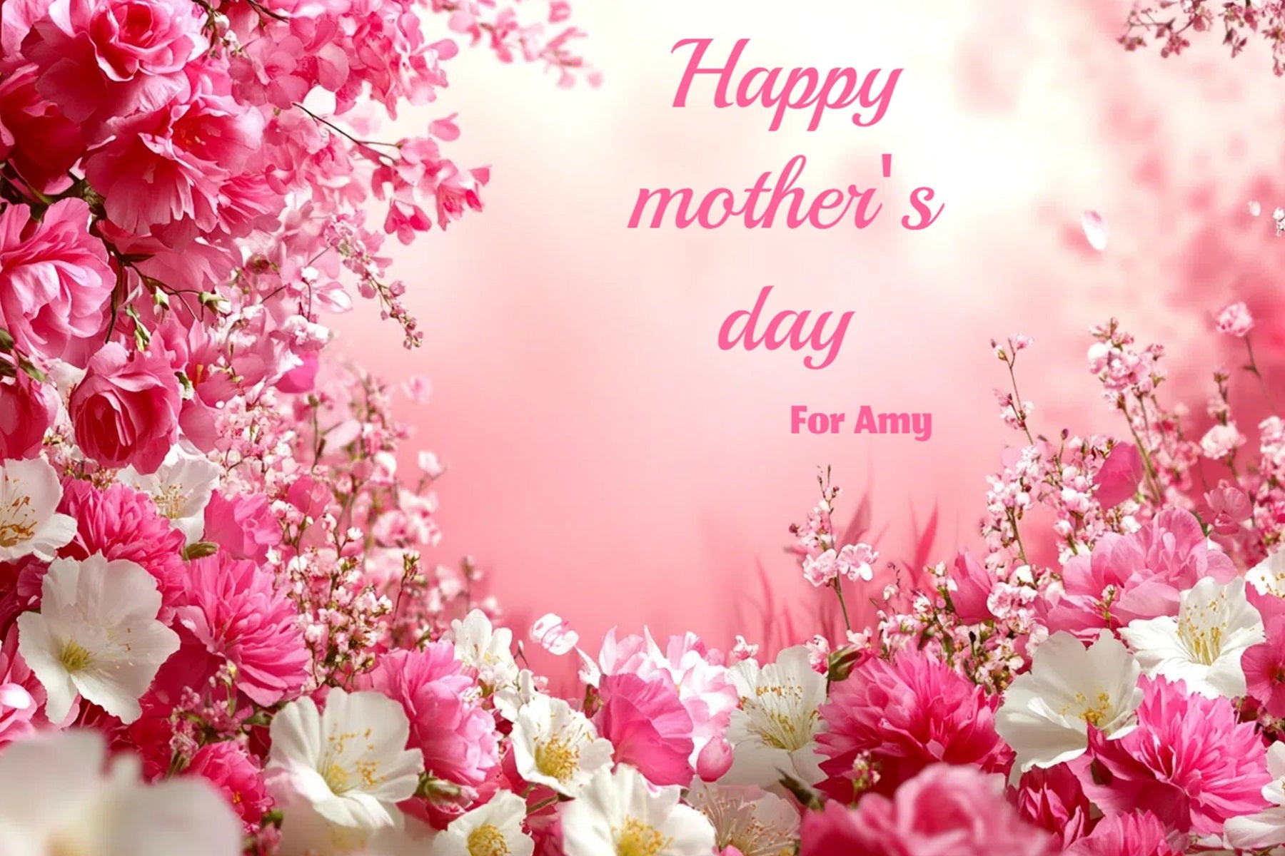 Mothers Day Photo Backdrop Blush Floral Wonderland Personalized Backdrop UK CSH3-167