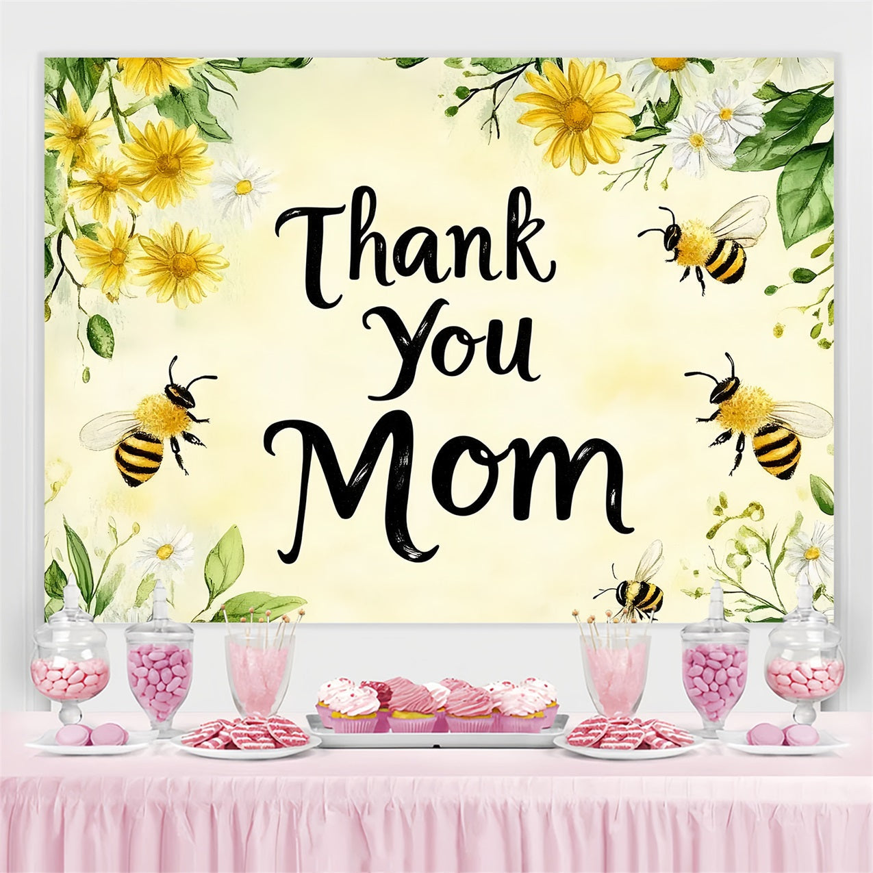 Mothers Day Backdrops Daisy Bee Custom Backdrop UK CSH3-172