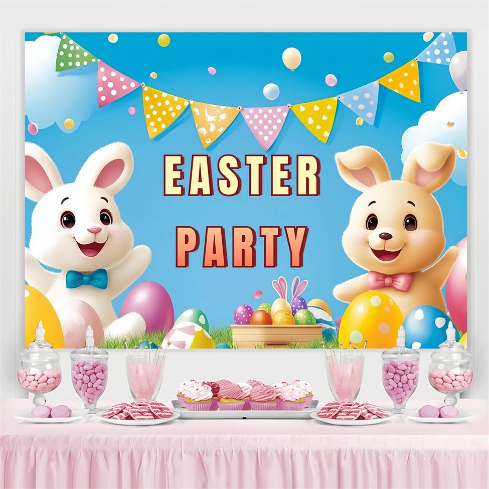 Easter Bunny Backdrops Adorable Bunny Celebration Customized Backdrop UK CSH3-233