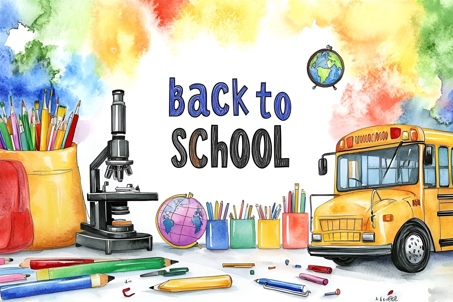 Back To School Backdrop Ideas Science Learning Supplies Backdrop UK CSH3-51