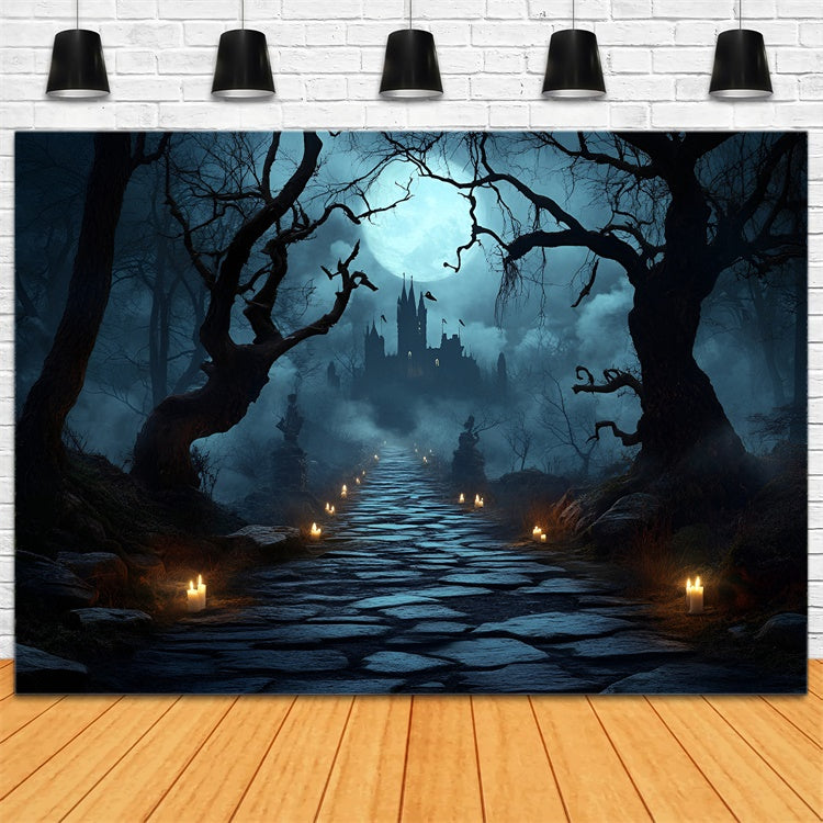 Halloween Photo Backdrop Horror Forest Walk Backdrop UK CSH4-100