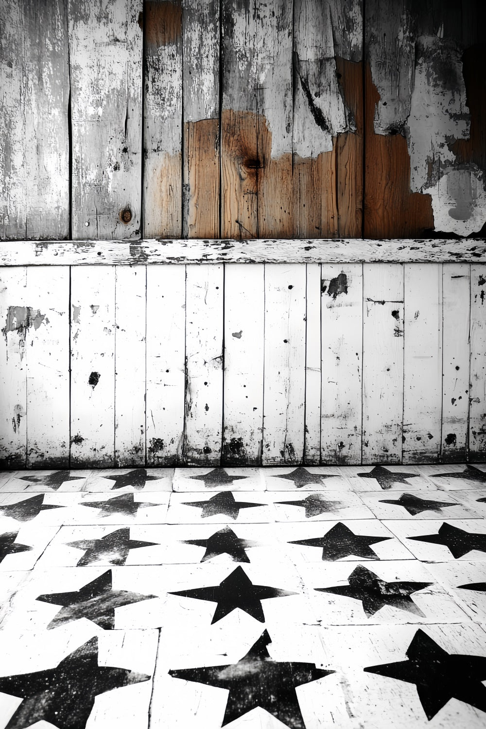 Backdrop For Portraits Star Floor Weathered Wood Backdrop UK CSH4-174