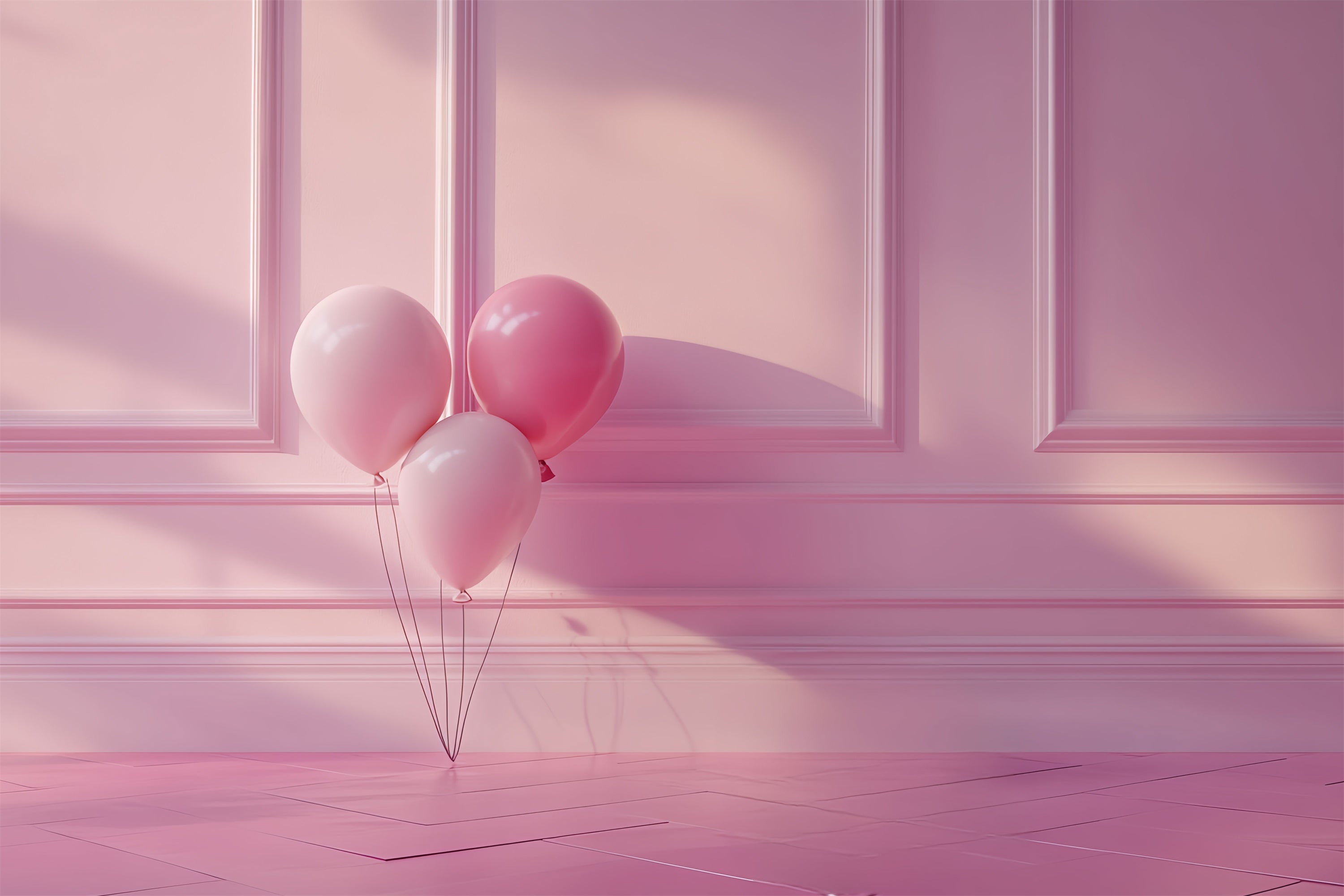 Pink Photo Backdrop Elegant Pink Wall Balloons Backdrop UK CSH4-178