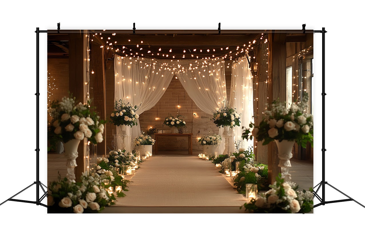 Boho Wedding Backdrop Farmhouse Barn Floral Backdrop UK CSH4-214