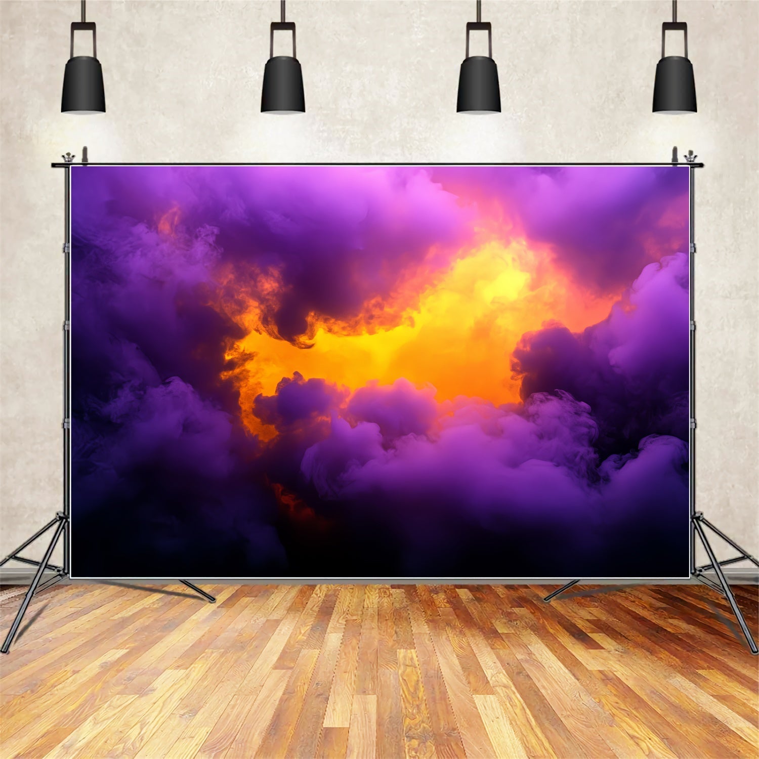 Sports Photo Backdrop Ethereal Firelight Smoke Backdrop UK CSH4-389
