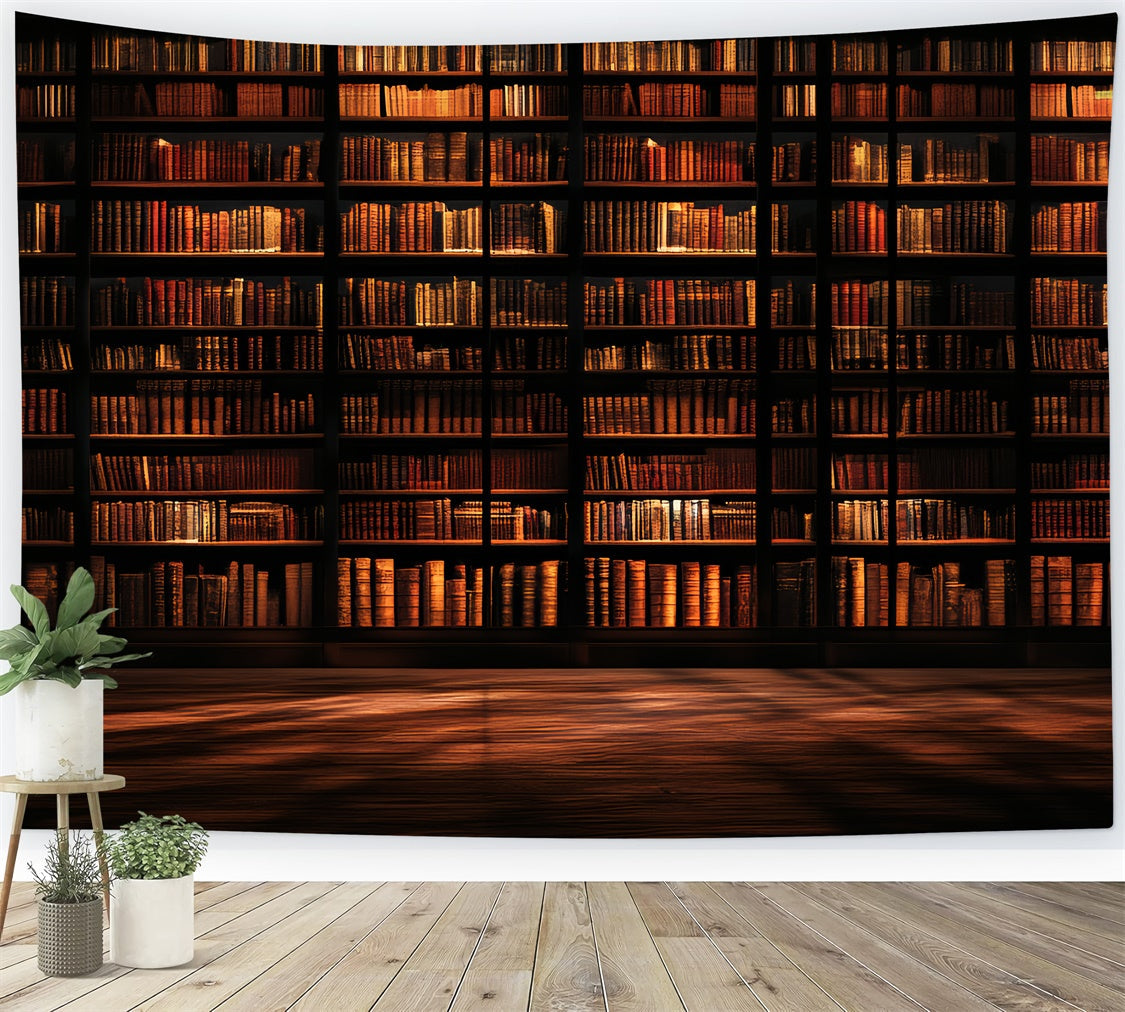 Old School Backdrops Library Antique Bookshelf Backdrop UK CSH4-413