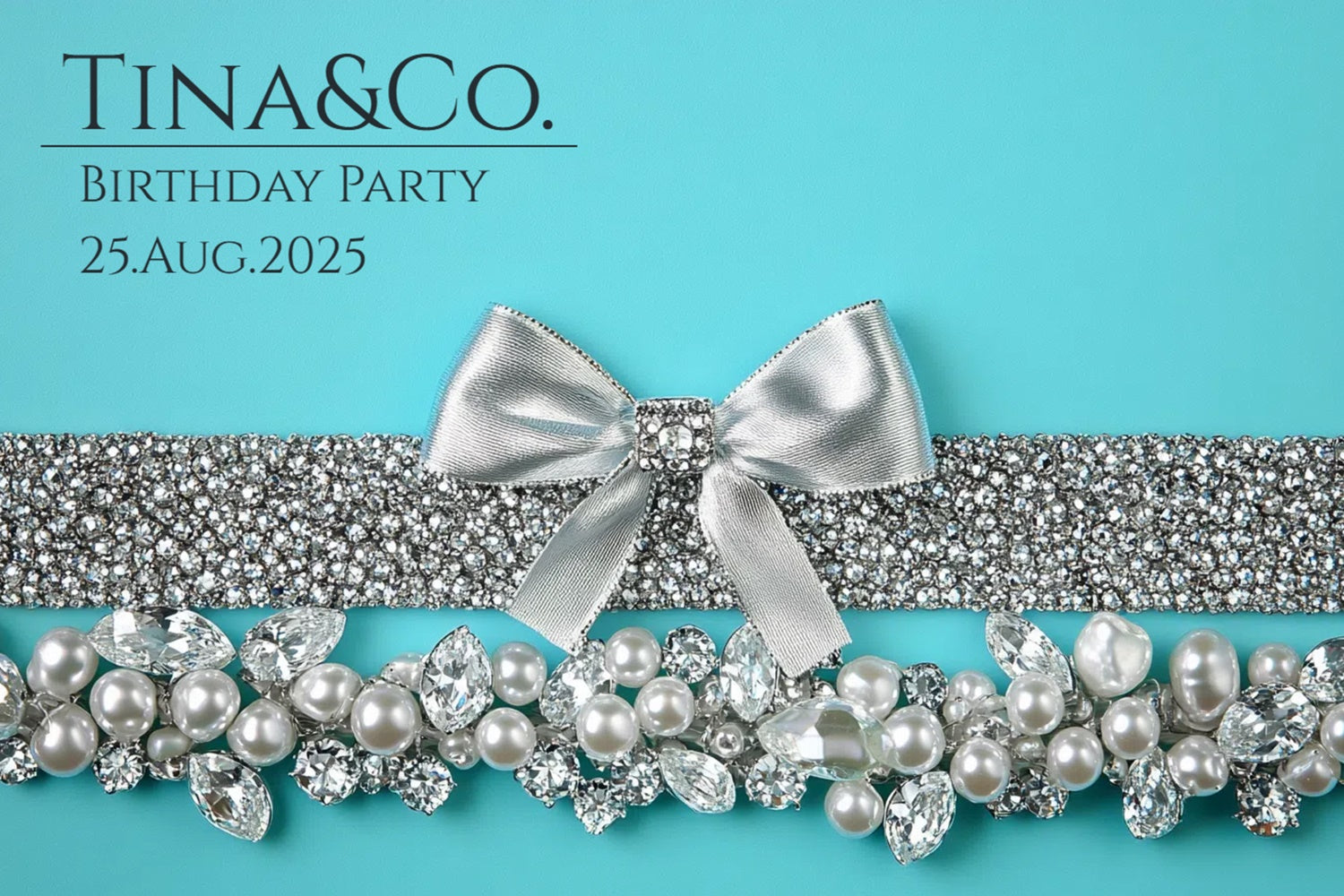 Custom Birthday Party Backdrop Shiny Crystal Jewelry Backdrop UK CSH4-43