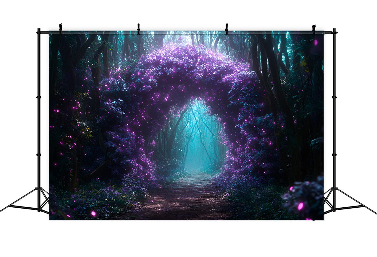 Forest Theme Backdrop Enchanted Flower Archway Backdrop UK CSH4-85