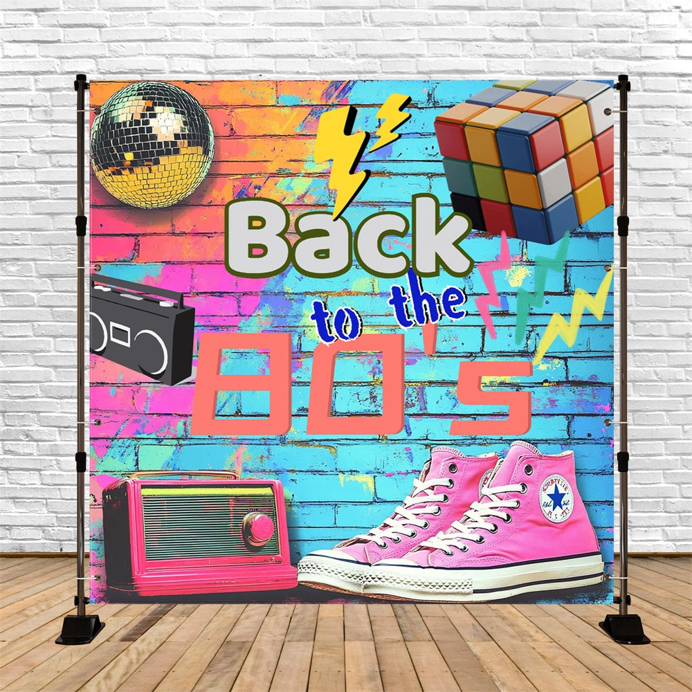 80s Backdrop Graffiti Style Retro Street Backdrop UK CSH5-13