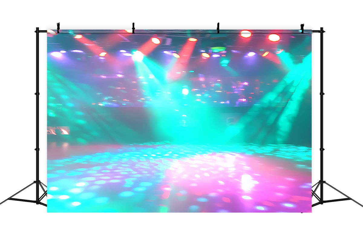 80's Backdrop Psychedelic Dancefloor Glow Backdrop UK CSH5-181