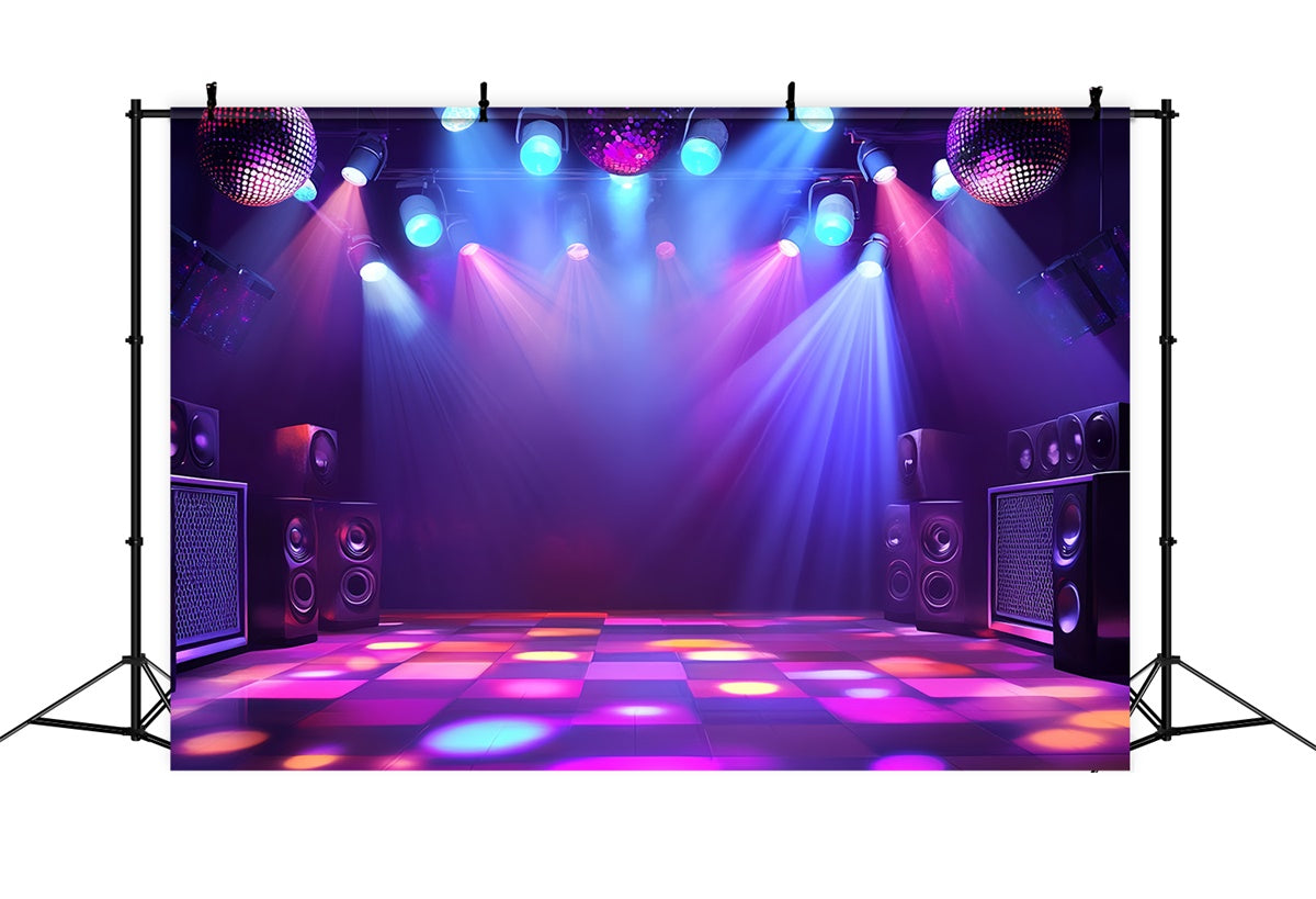 80's Backdrop Club Disco Lights Speaker Vintage Backdrop UK CSH5-184
