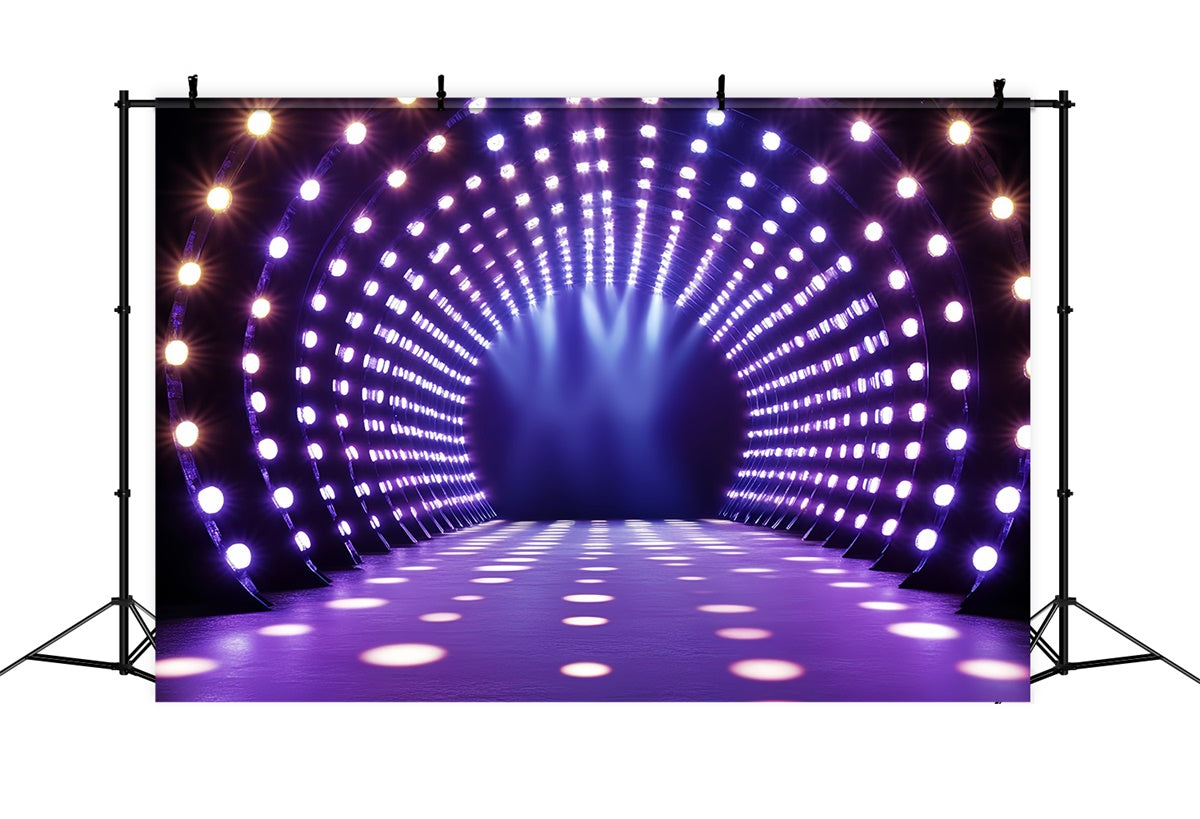 80s Backdrop Futuristic Party Tunnel Lights Backdrop UK CSH5-185