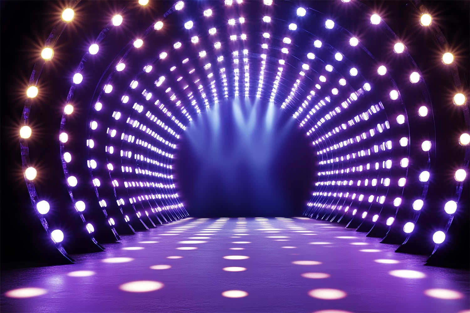 80s Backdrop Futuristic Party Tunnel Lights Backdrop UK CSH5-185