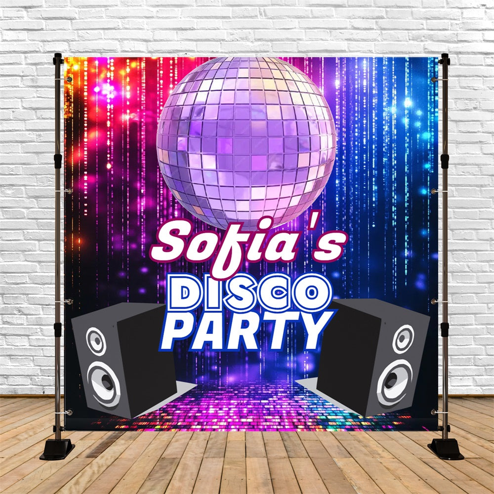 70s Photo Backdrop Sparkling Disco Night Backdrop UK CSH5-2