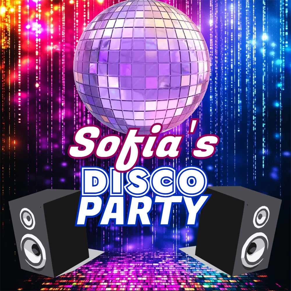 70s Photo Backdrop Sparkling Disco Night Backdrop UK CSH5-2