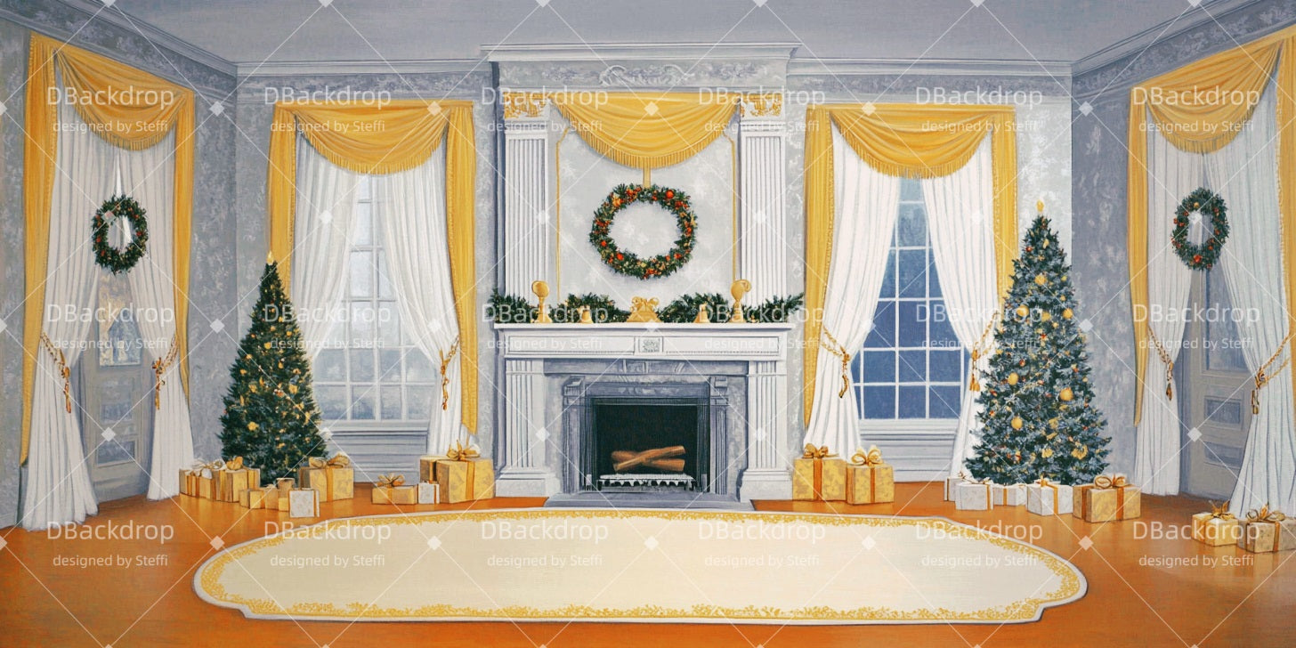 Christmas Stage Backdrops Christmas Hall School Play Backdrops UK CSH510-T40