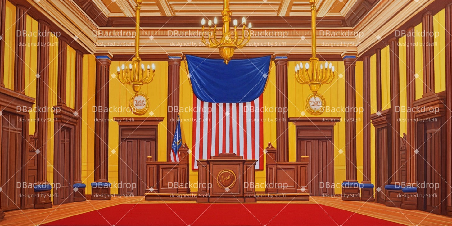 Theater Stage Backdrop Court of Law Performance Backdrops UK CSH510-T55