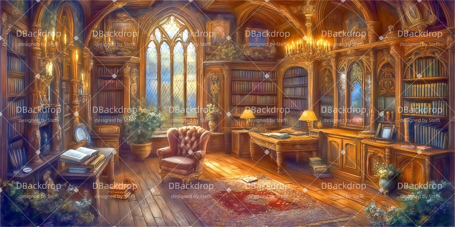 Movie Theater Backdrop Cozy Study Stage Backdrop UK CSH510-T79