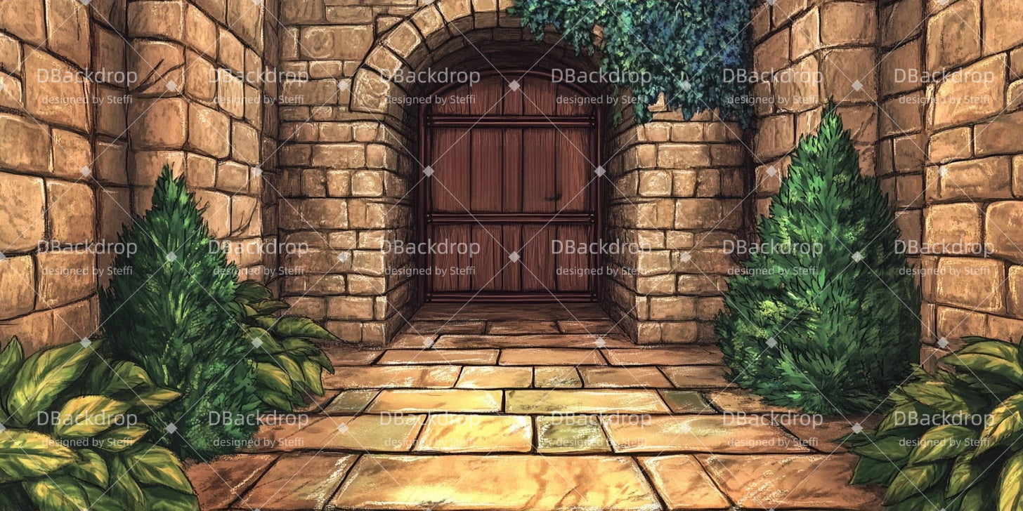 Theatre Stage Backdrop Castle Door Performance Backdrops UK CSH511-T29