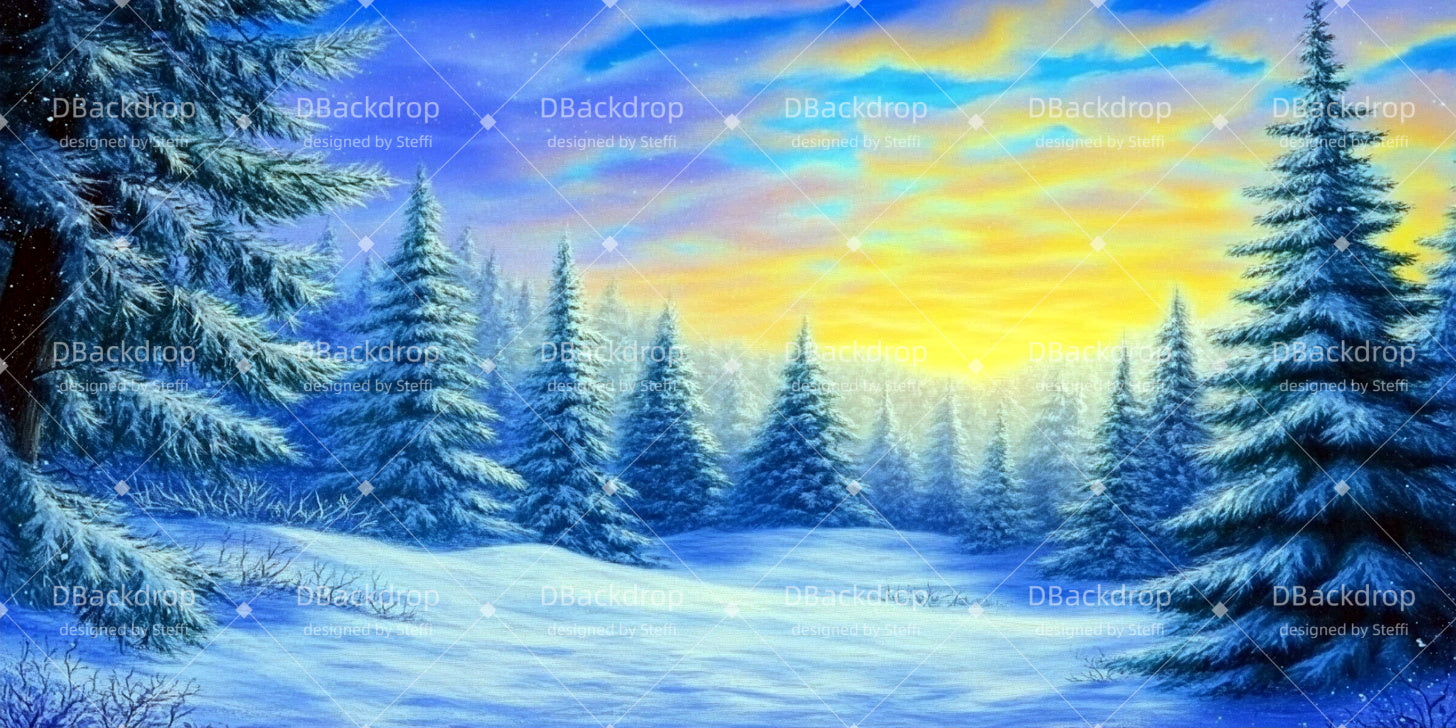 Forest Stage Backdrop Sunrise Forest Performance Backdrops UK CSH511-T44