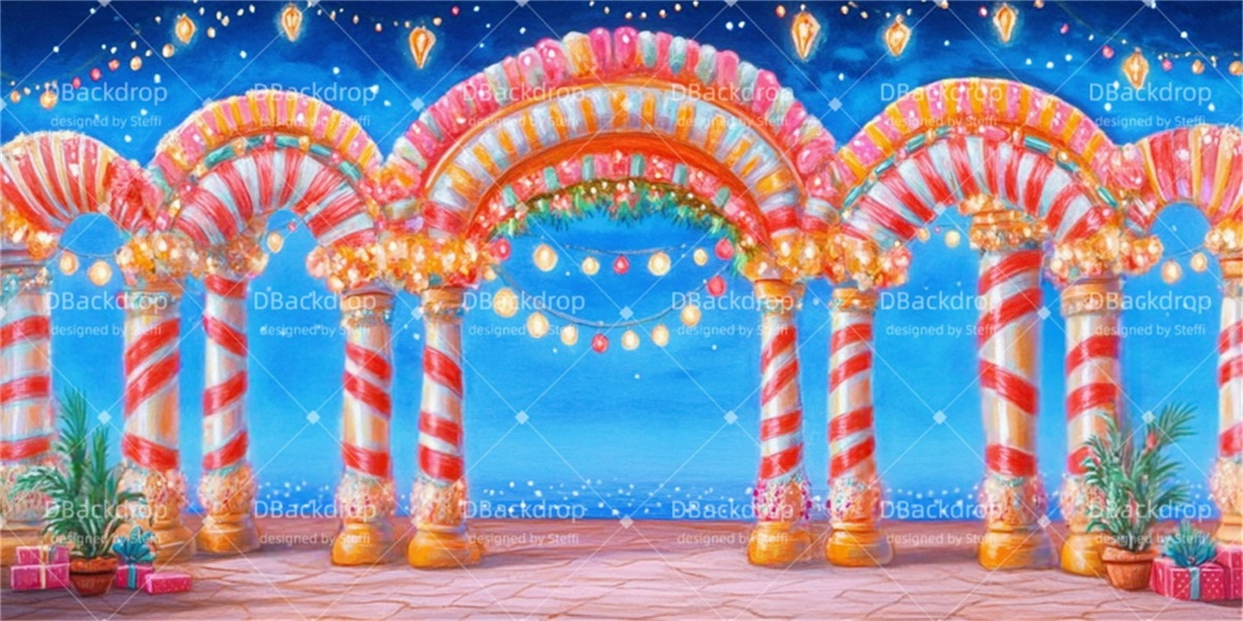 Performance Backdrops Christmas Stage School Play Backdrop UK CSH511-T46