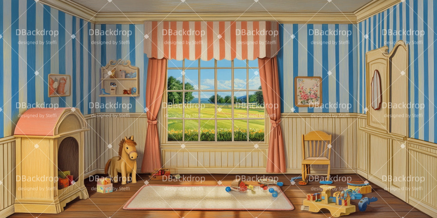Theater Stage Backdrop Kid's Room School Play Backdrops UK CSH511-T6