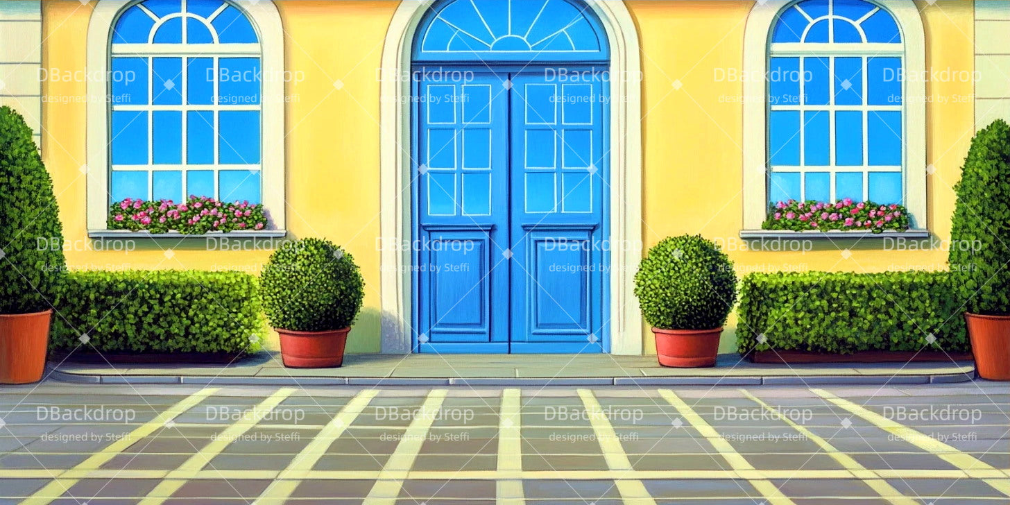 Theater Stage Backdrop Villa Entrance Backdrops For Theater CSH511-T94