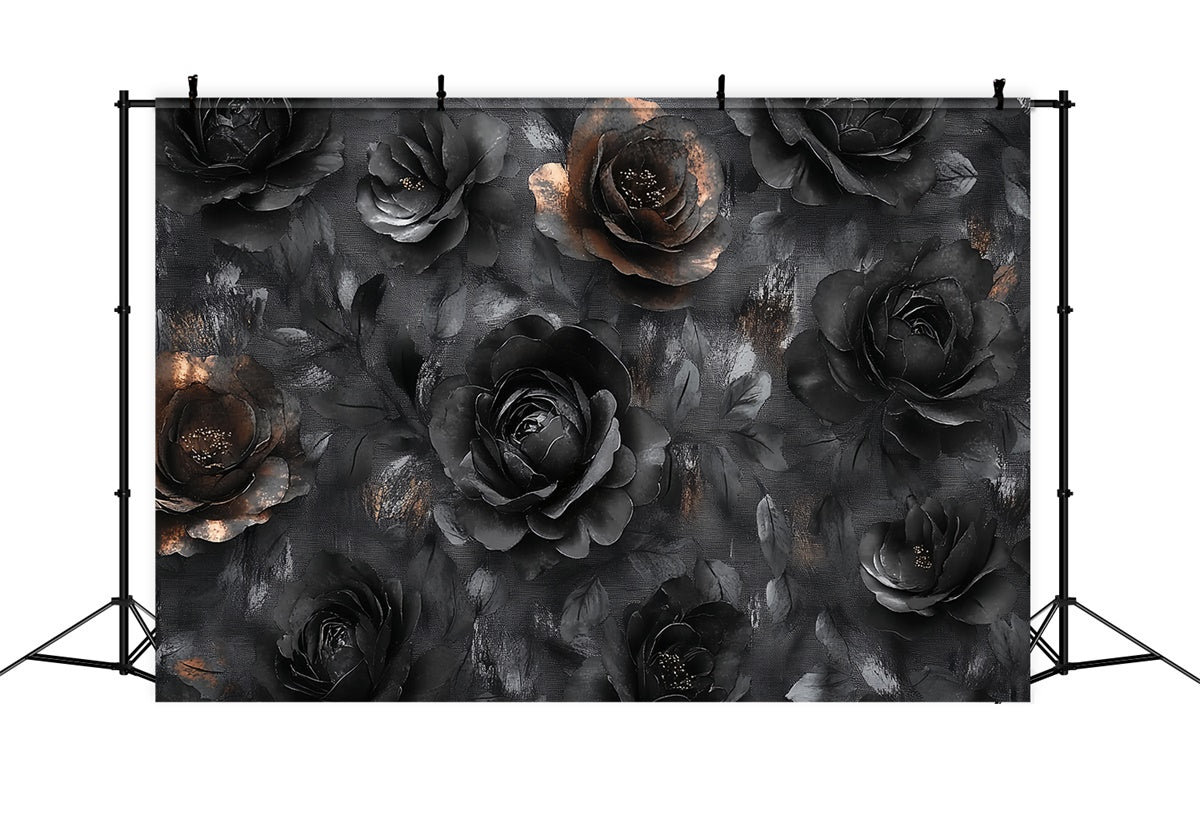Fine Art Photography Backdrops Black Floral Texture Backdrop UK CSH57-260