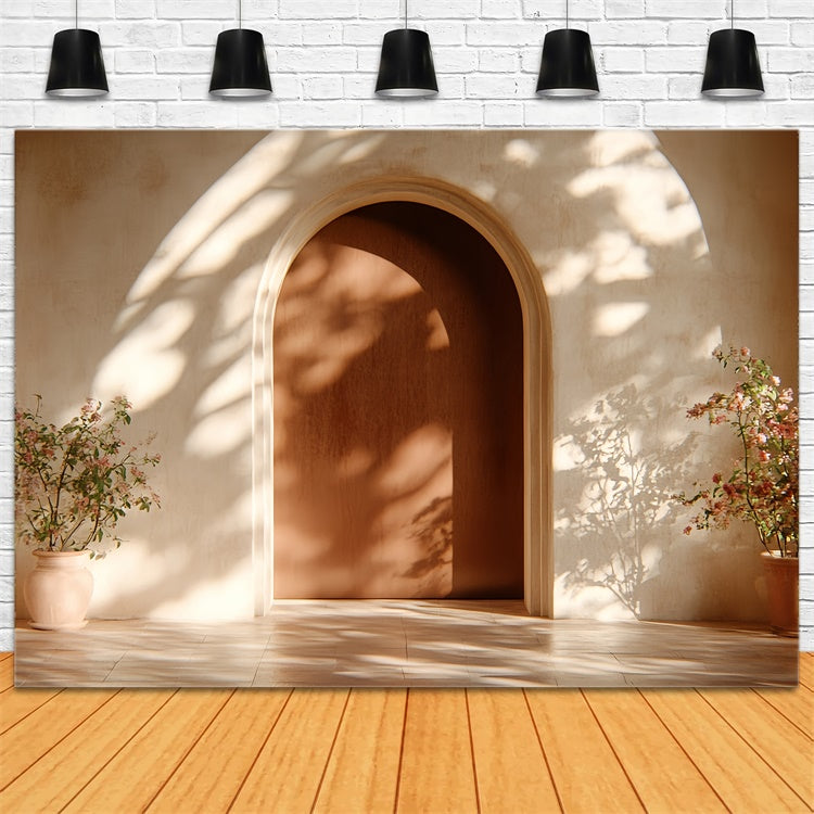 Bohemian Backdrops Warm Archway Floral Glow Backdrop UK CSH57-297