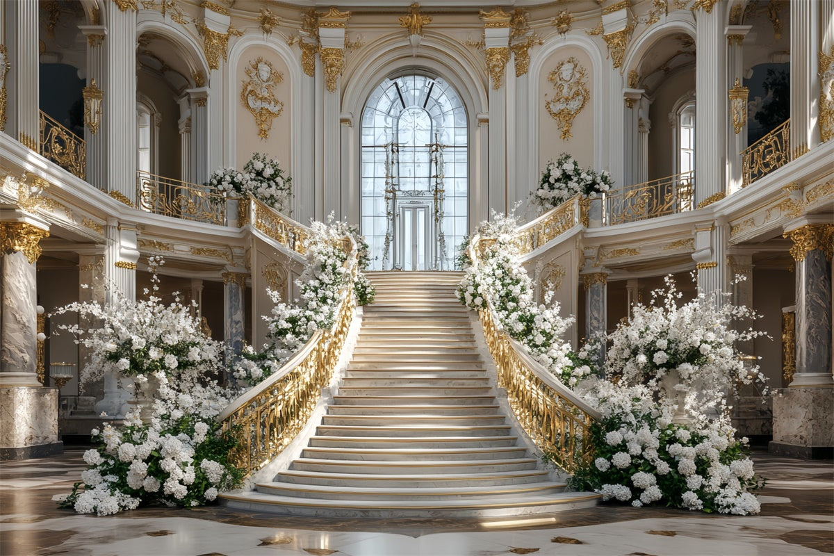 Victorian Backdrop Golden Staircase Dream Vintage Backdrop UK CSH57-94