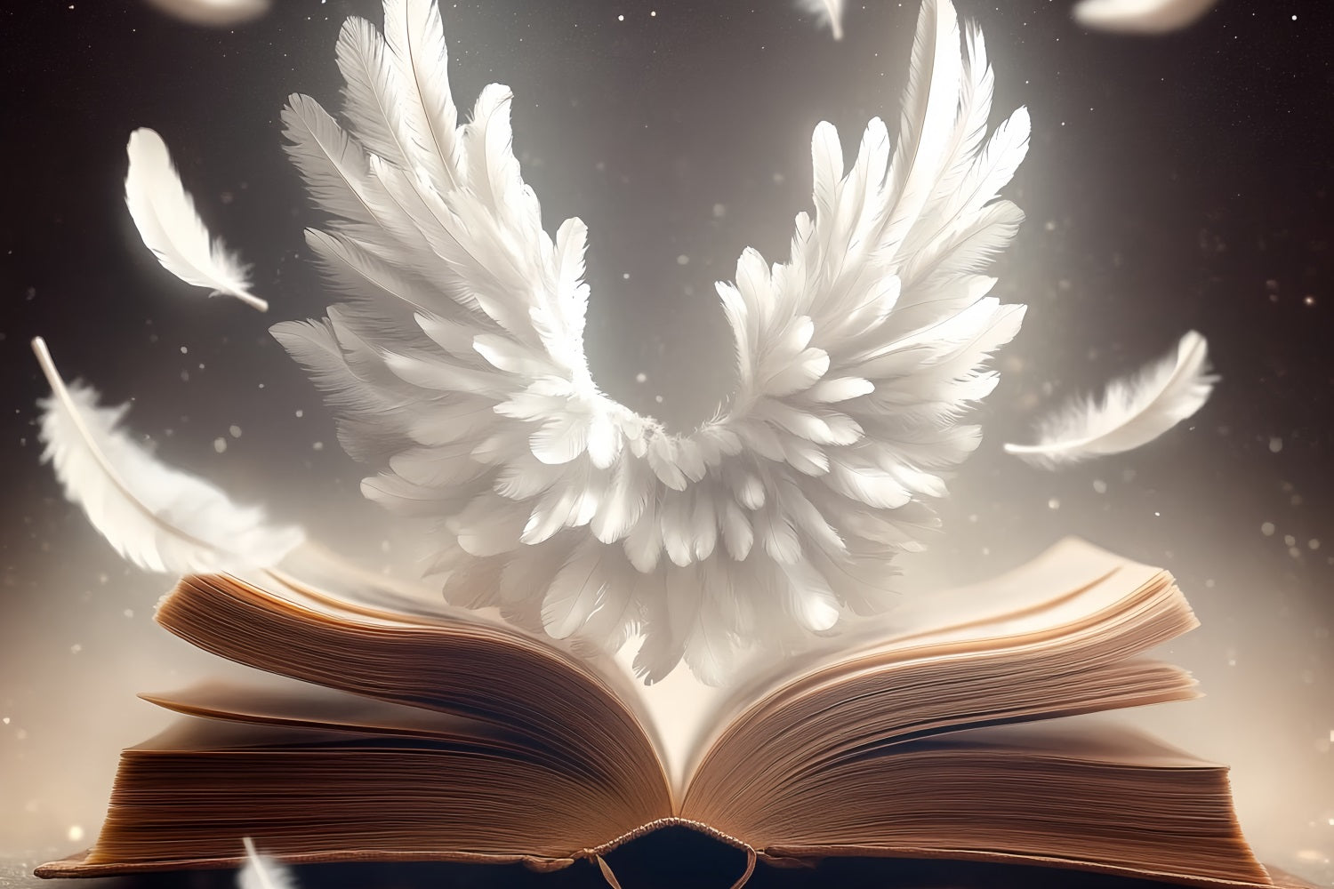 Book Backdrop Feathered Wings Open Book School Photo Backdrops UK CSH58-112