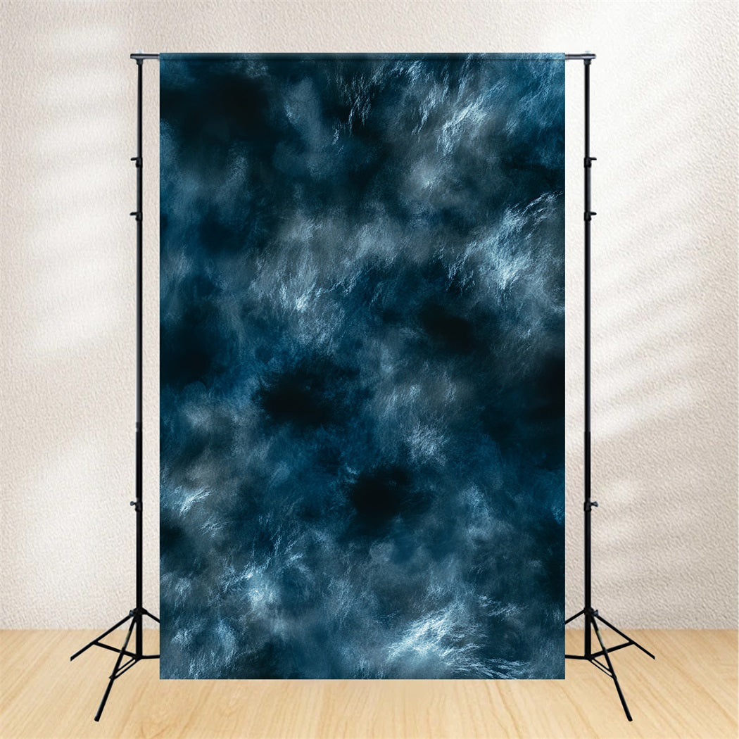 Dark Backdrop Blue Storm Texture Flow Abstract Photography Backdrop UK CSH58-154