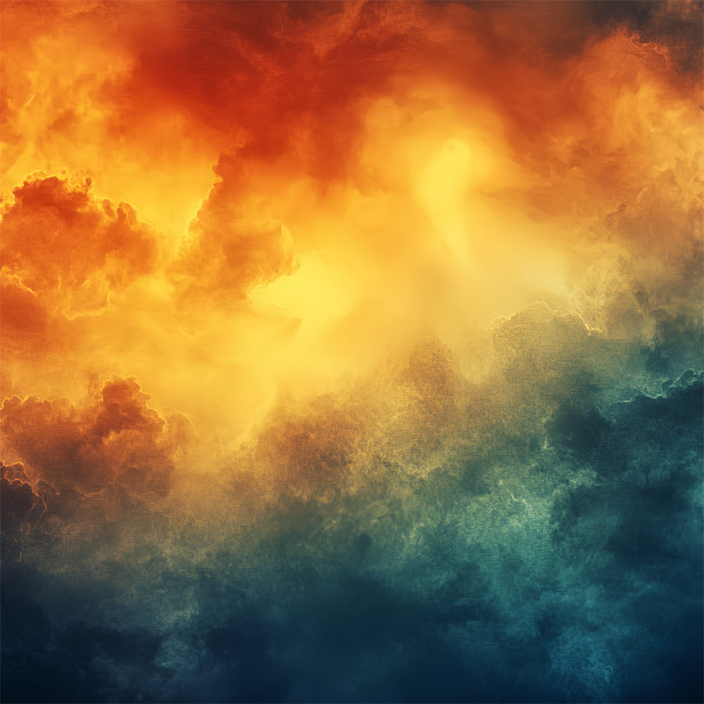 Space Backdrop Fiery Sunset Storm Clouds Abstract Backdrop UK CSH58-158