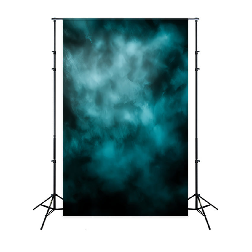 Teal Backdrop Moody Aqua Smoke Texture Abstract Backdrop for Photography UK CSH58-173