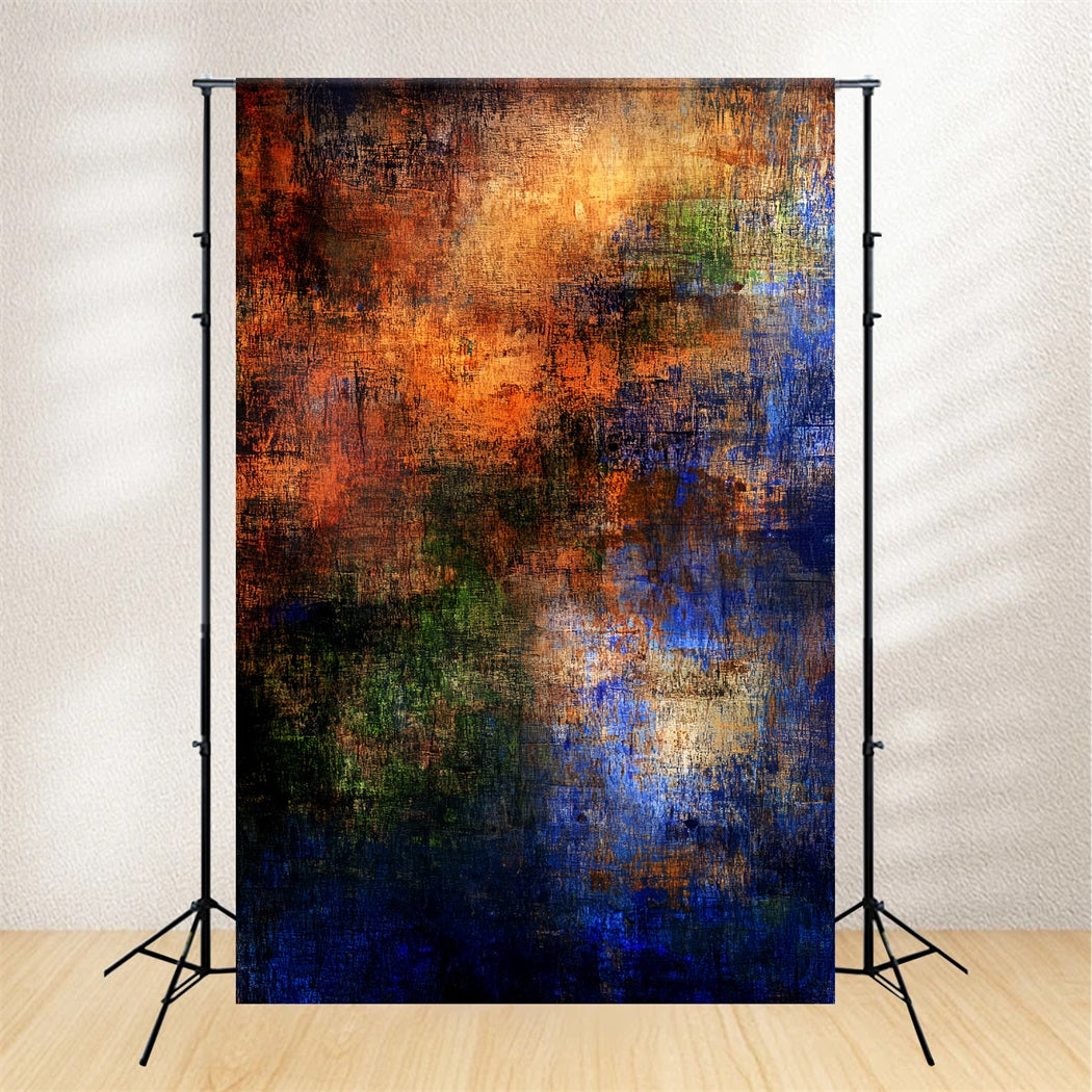 Grunge Backdrop Rustic Ember Indigo Layers Abstract Photo Backdrop UK CSH58-178