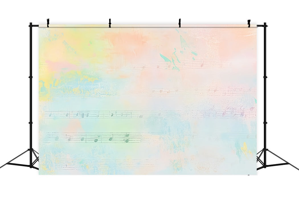 Watercolor Backdrop Pastel Music Note Texture Abstract Backdrops UK CSH58-191