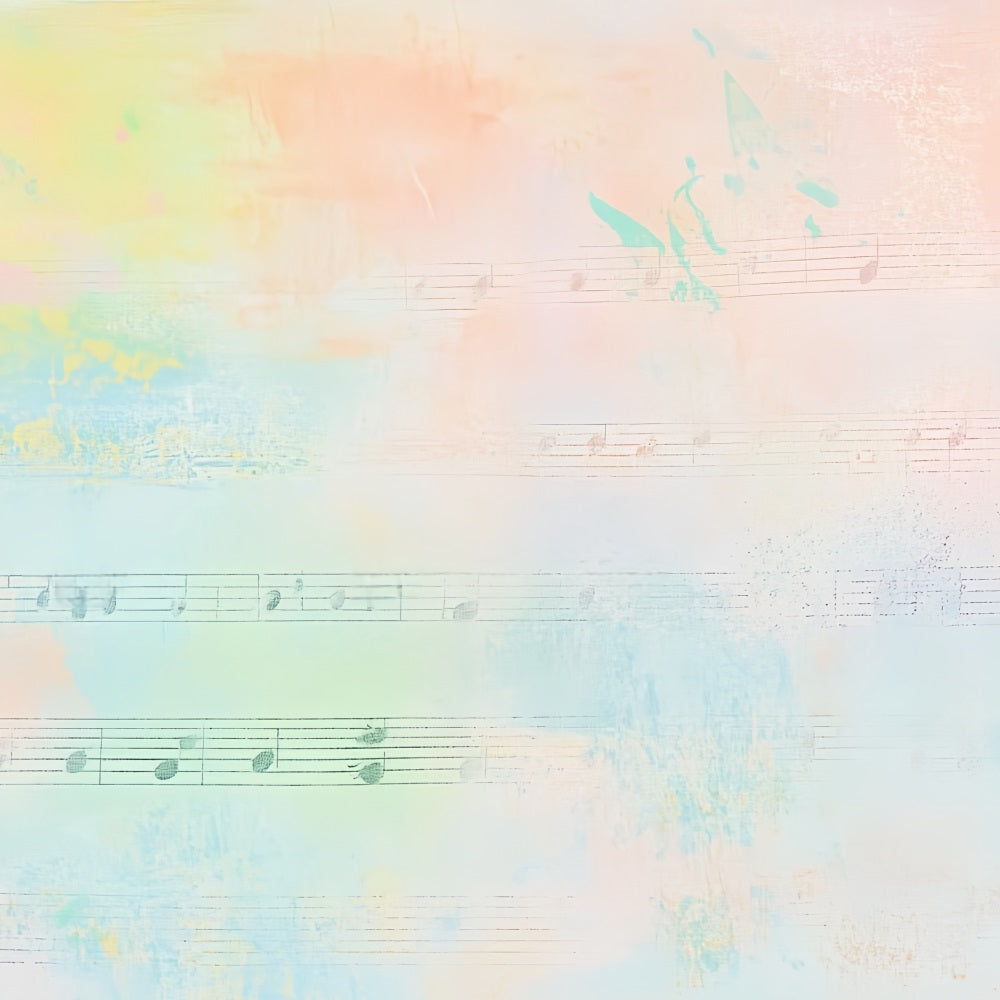 Watercolor Backdrop Pastel Music Note Texture Abstract Backdrops UK CSH58-191