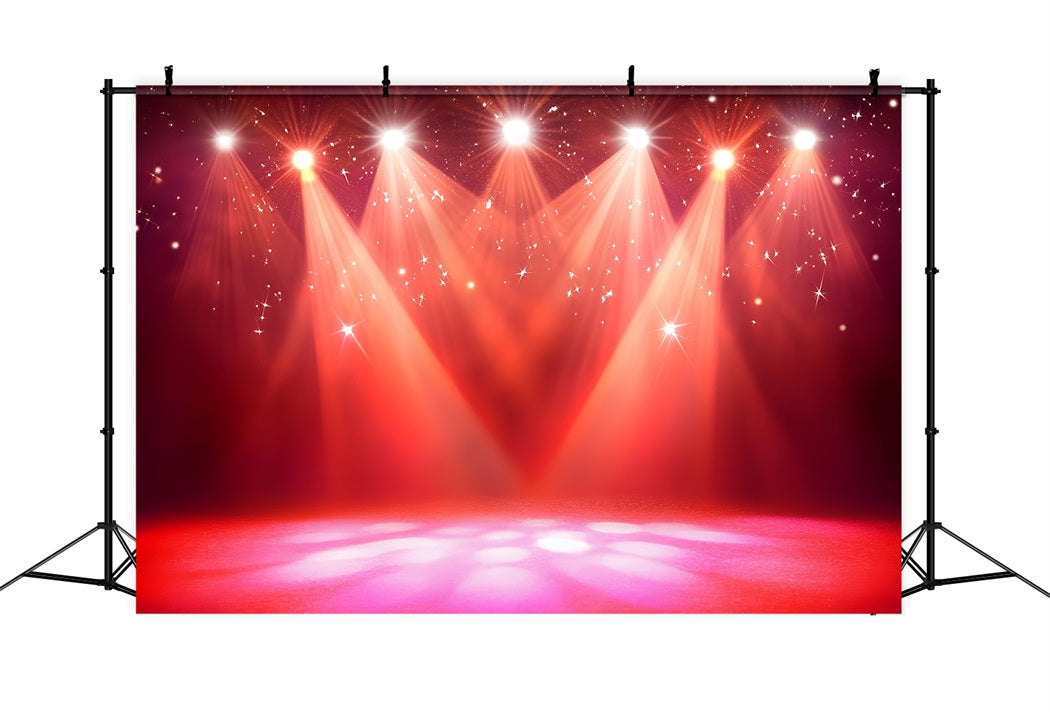 Spotlight Backdrop Sparkling Red Spotlight Stage Backdrops UK CSH58-243