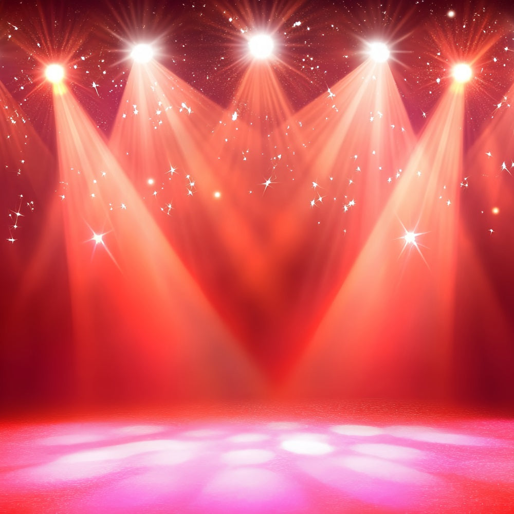 Spotlight Backdrop Sparkling Red Spotlight Stage Backdrops UK CSH58-243