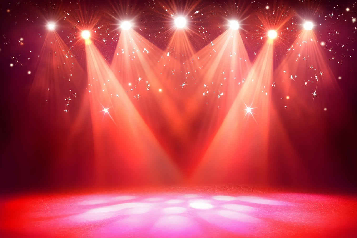 Spotlight Backdrop Sparkling Red Spotlight Stage Backdrops UK CSH58-243