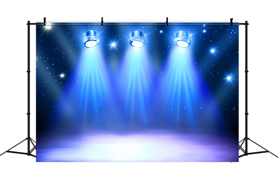 Spotlight Backdrop Blue Starry Spotlight Stage Backdrop UK CSH58-245