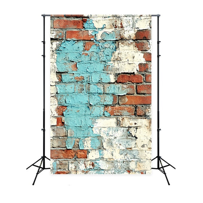 Brick Backdrop Weathered Urban Blue Texture Backdrop UK CSH6-155