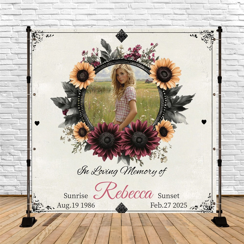 Memorial Backdrop Ideas Country Bloom Goodbye Custom Backdrop UK CSH6-367