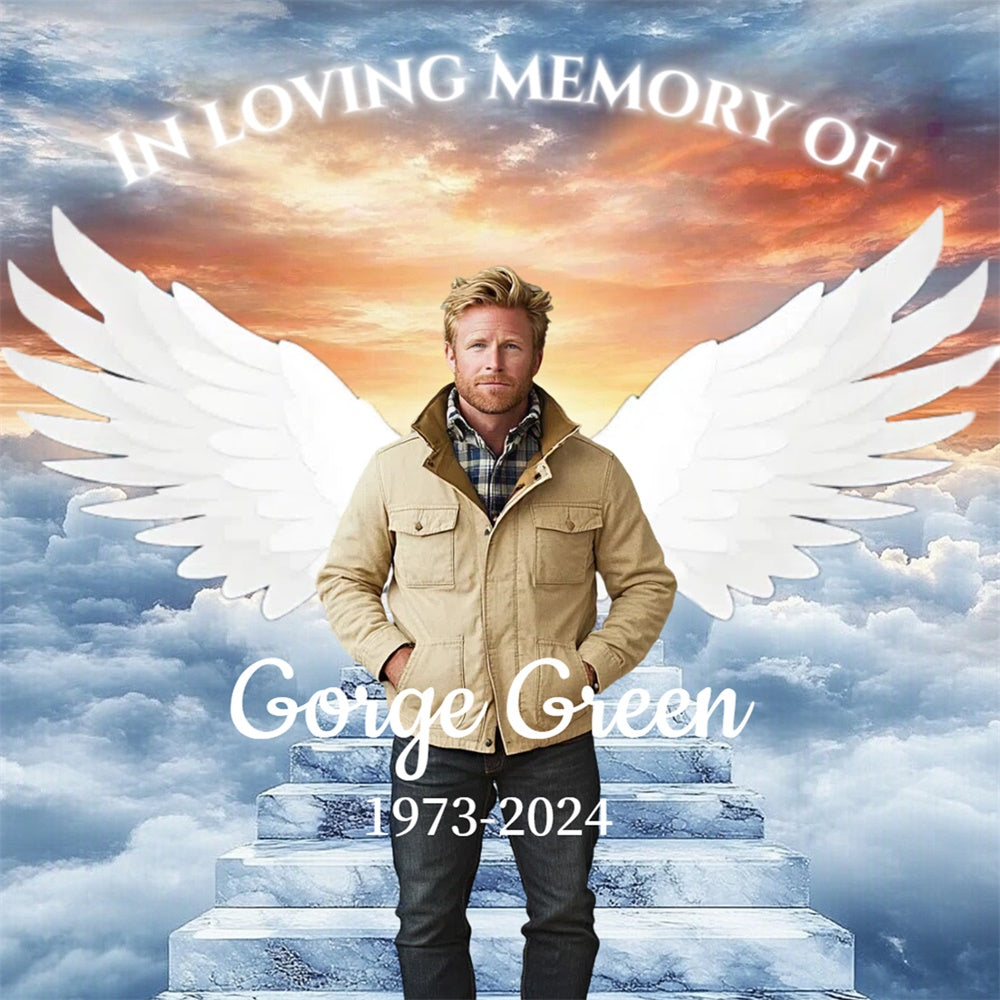 Memorial Backdrop Ideas Golden Hour Goodbye Custom Backdrop UK CSH6-371