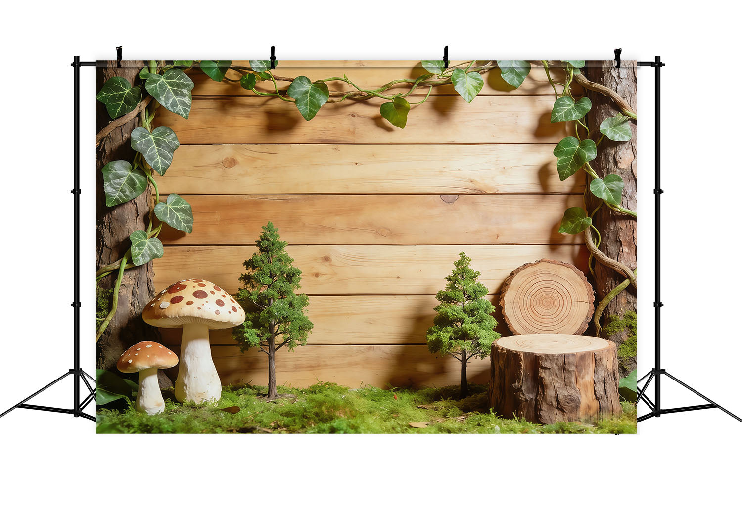 Forest Backdrop Rustic Wood Ivy Display Forest Photo Booth Backdrop UK CSH61-205