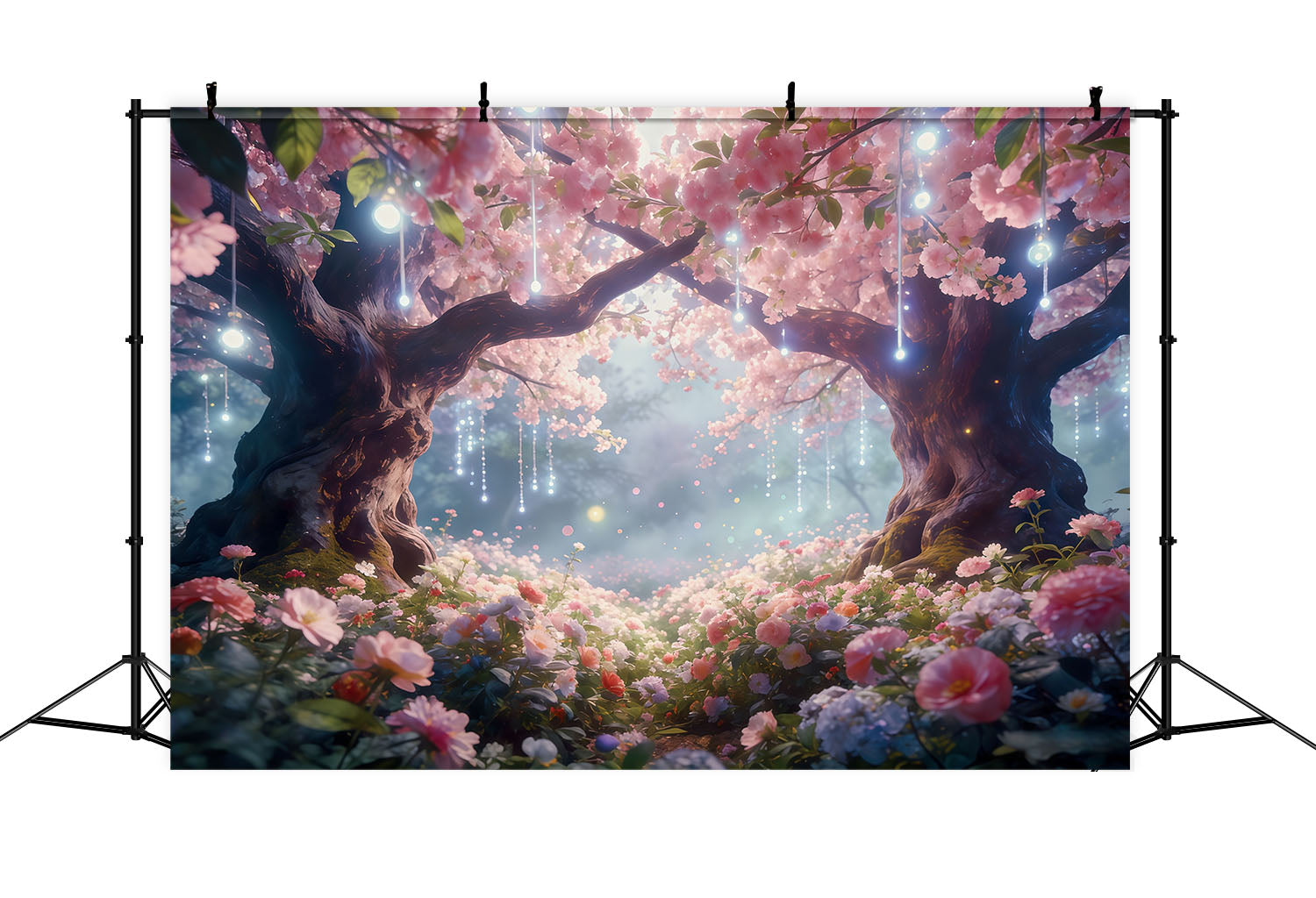 Twilight Forest Backdrop Blush Blossom Light Canopy Forest Backdrop Photography UK CSH61-206